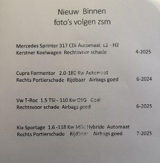 Unfallwagen Mercedes Sprinter 317 CDi Automaat L2 -H2. Koelwagen 2025/4