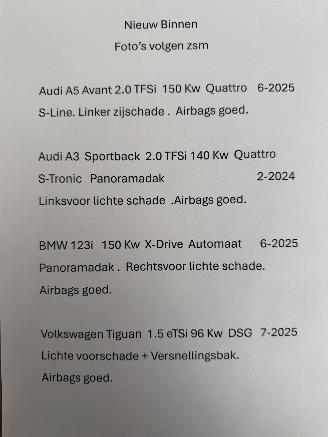 Avarii autoturisme Audi A5 Avant 2.0 TFSi Quattro 2025/6