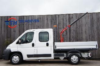 Voiture accidenté Peugeot Boxer 2.2 HDi Dubbele Cabine Open Laadbak Kraan Airco Trekhaak 96KW Euro 4 2013/5