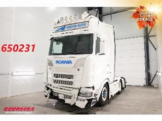 krockskadad bil vrachtwagen Scania S S530 6X2 Full Air ACC Retarder Leder 6X2 2022/2