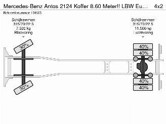 Mercedes Antos 2124 Koffer 8.60 Meter!! LBW Euro 6 picture 38