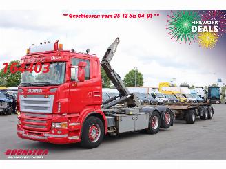 skadebil vrachtwagen Scania R R480 Joab + Kelberg 6X2 Anhänger 2007/4