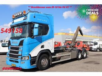 skadebil vrachtwagen Scania R R500 6X2 Retarder VDL Haakarm Standclima Leder Navi Camera 2019/4