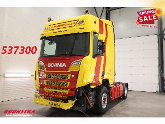krockskadad bil vrachtwagen Scania R R520 V8 Alcoa Leder Standairco 2019/3