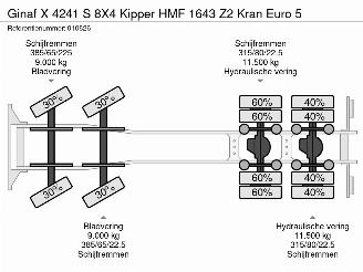 GINAF  4241 S 8X4 Kipper HMF 1643 Z2 Kran Euro 5 picture 26