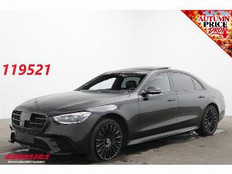 krockskadad bil auto Mercedes S-klasse 580 e Lang AMG Line 4X Memory/SHZ/Ventilatie HUD AR Burmester 2023/5