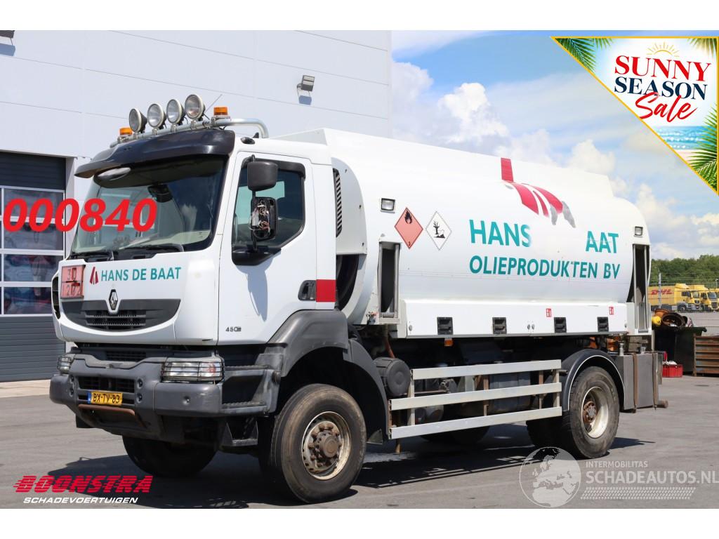 Renault Kerax 380.19 4X4 Manual 2x6400L Kraftstoff Blatt/Blatt Euro 5