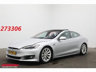 krockskadad bil auto Tesla Model S 100D Pano Schuif/kantel Clima Navi Memory Leder SHZ LrHZ Cruise Camera PDC 2018/11