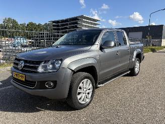 krockskadad bil bedrijf Volkswagen Amarok 2.0 TDI 4Motion DC Lang Highline 4x4, 4wd, airco, navigatie enz 2012/3