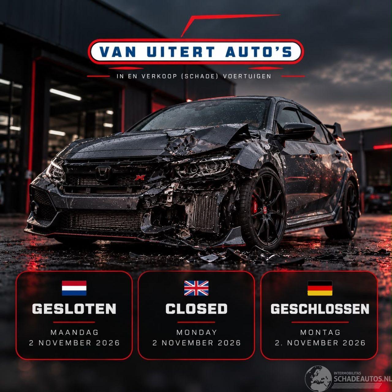 Audi  Gesloten maandag 2 november.