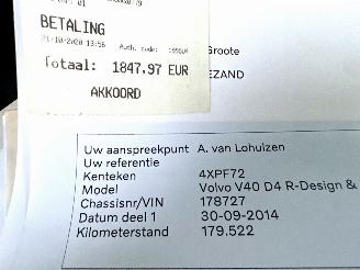 Volvo V-40 2.0 D4 230pk 6-bak R-Design - xenon - getuned - leer - navi - stoelverw - lmv - memory pakket picture 56