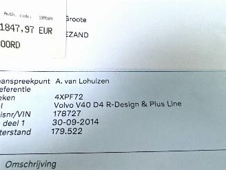 Volvo V-40 2.0 D4 230pk 6-bak R-Design - xenon - getuned - leer - navi - stoelverw - lmv - memory pakket picture 57