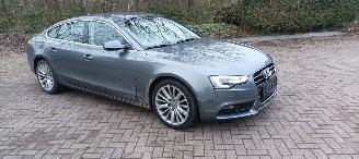 Damaged car Audi A5 Sportback A5 2.0-TDI Automatik Navi Bi-xenon met Led Led-Achterlichten Trekhaak Parkeersensoren 18-inch Audi velgen Stoelverwarming Lichtautomaat Regensensor afneembare trekhaak 2016/2