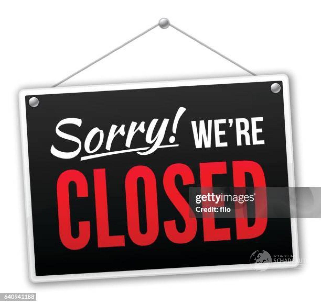 Alle  Maandag 16 en Dinsdag 17 Februari gesloten .