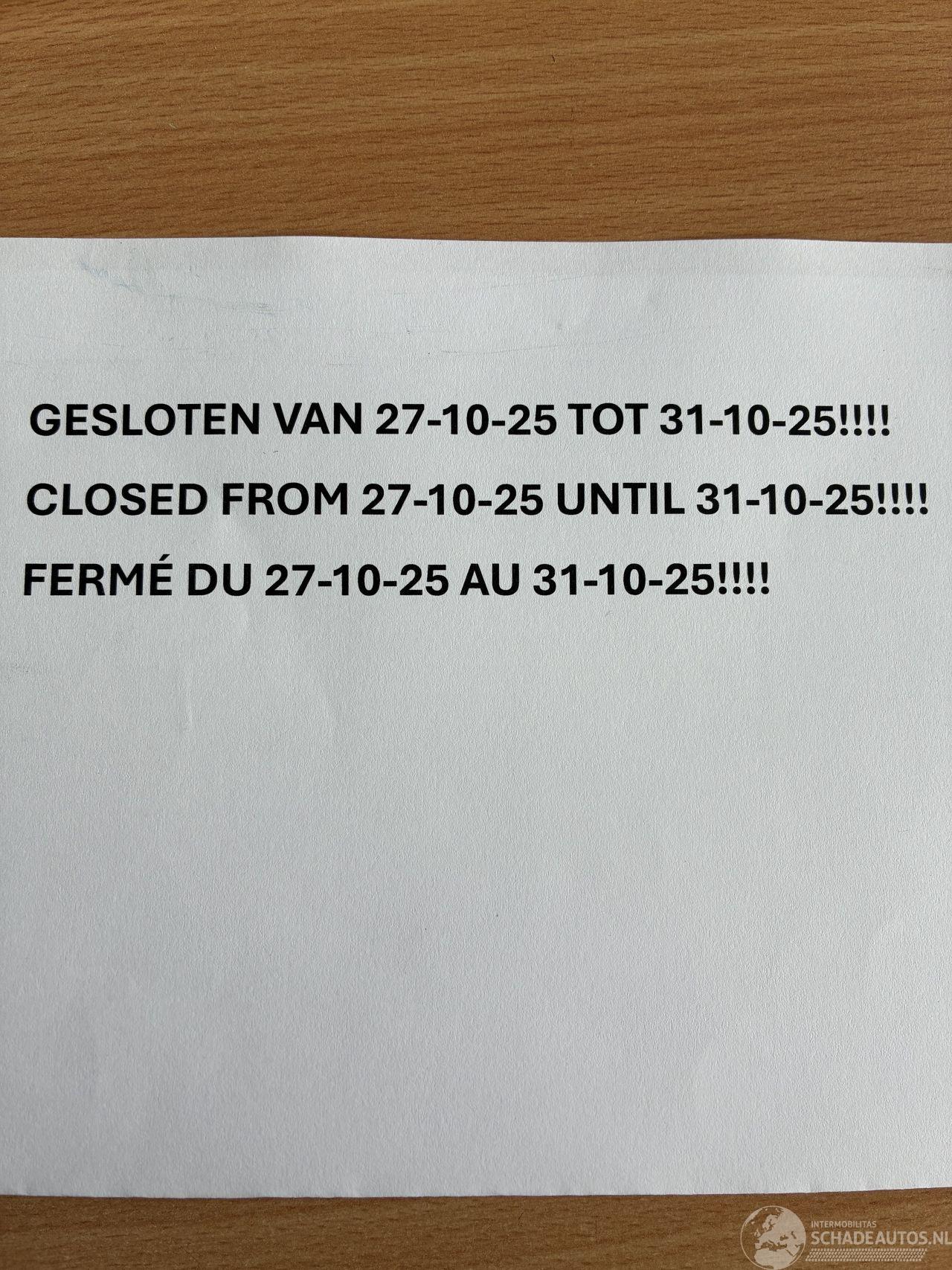 Audi  GESLOTEN 27/10/25 - 31/10/25