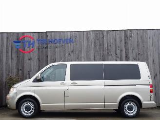 skadebil auto Volkswagen Transporter T5 2.5 TDi Lang Dubbele Cabine Klima Navi Schuifdak 128KW Euro 4 2008/6