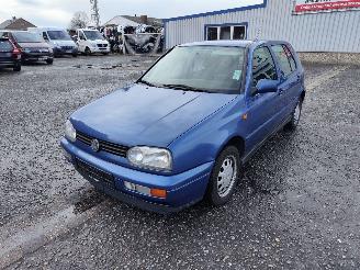 rozbiórka samochody osobowe Volkswagen Golf 3 1.8 Blauw LR5V Onderdelen ADZ Motor 1996/3